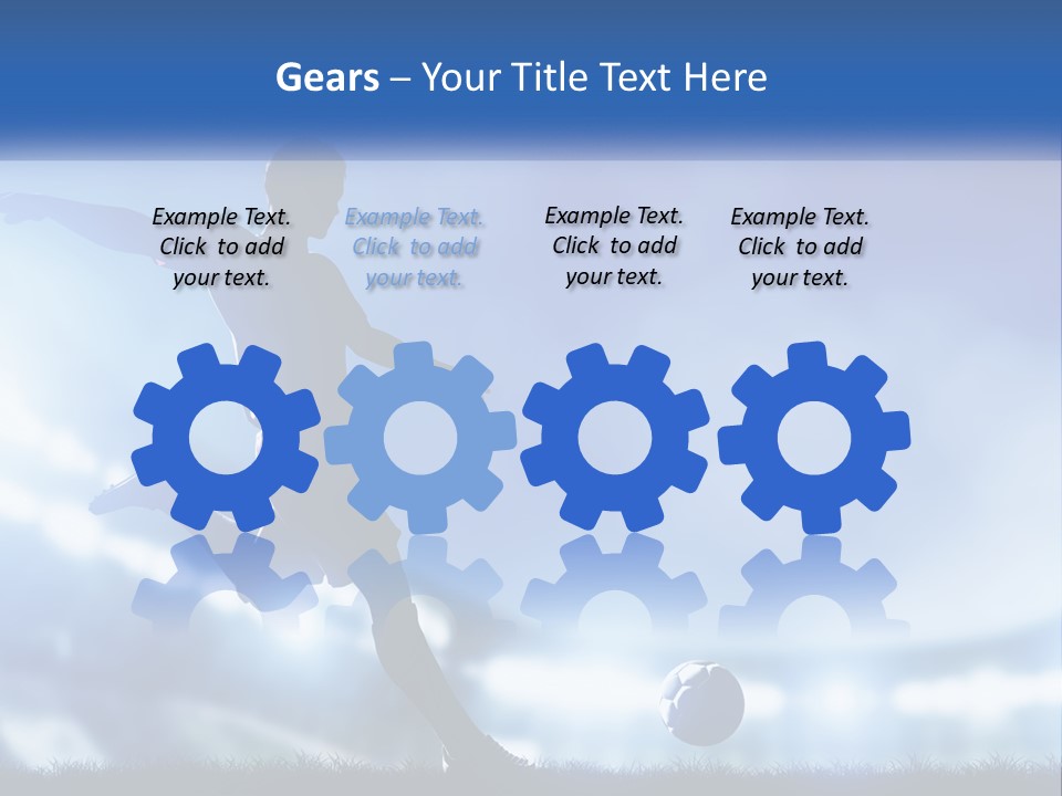 A Silhouette Of A Man Kicking A Soccer Ball PowerPoint Template