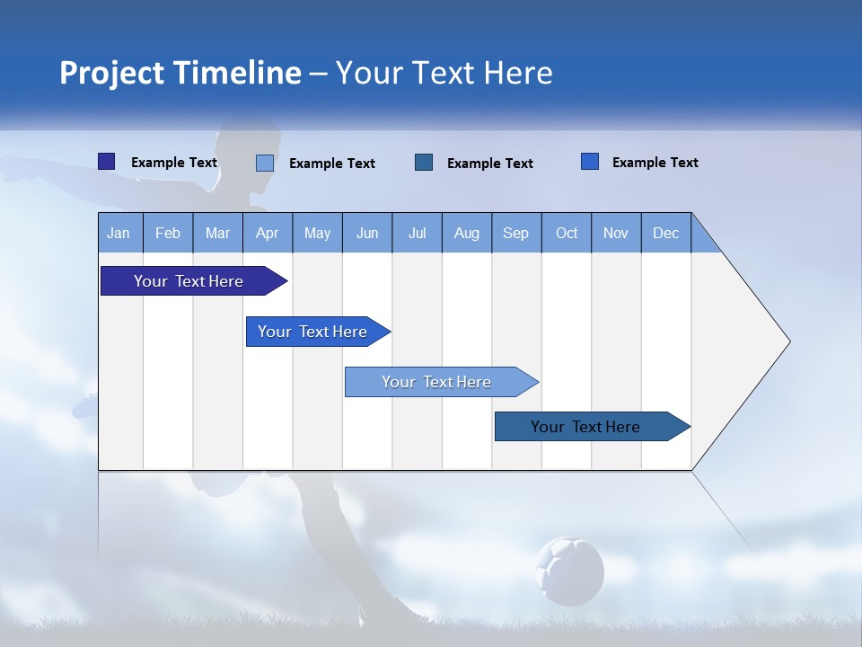 A Silhouette Of A Man Kicking A Soccer Ball PowerPoint Template