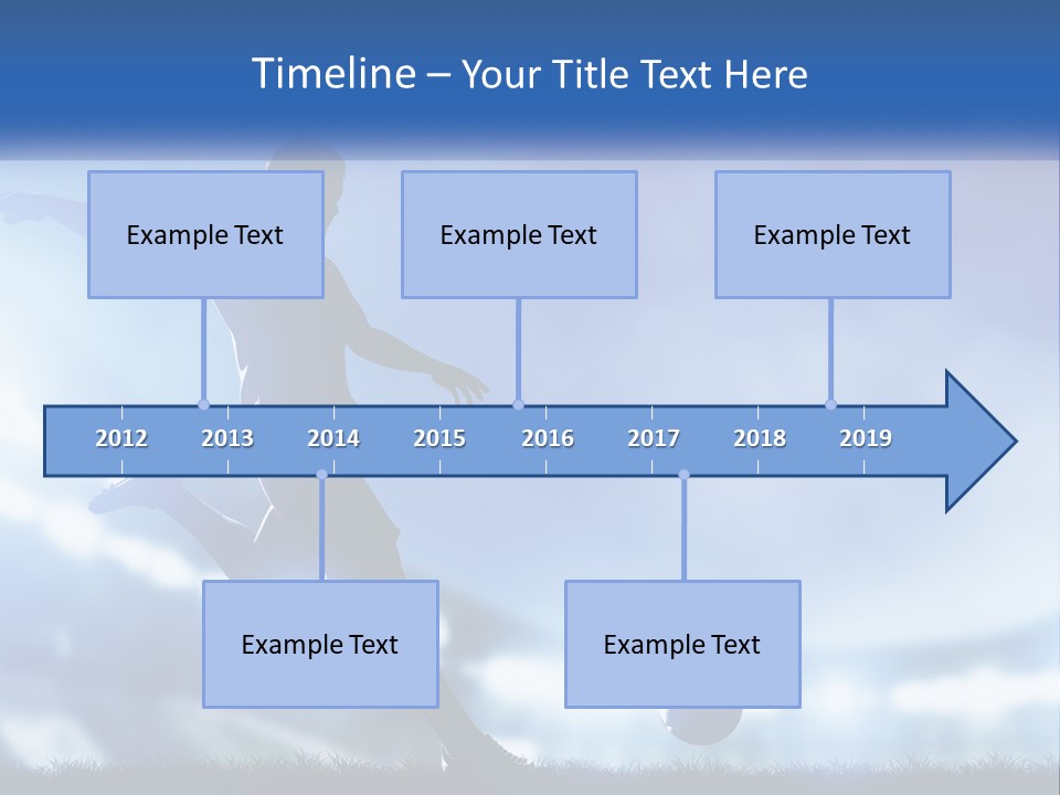 A Silhouette Of A Man Kicking A Soccer Ball PowerPoint Template