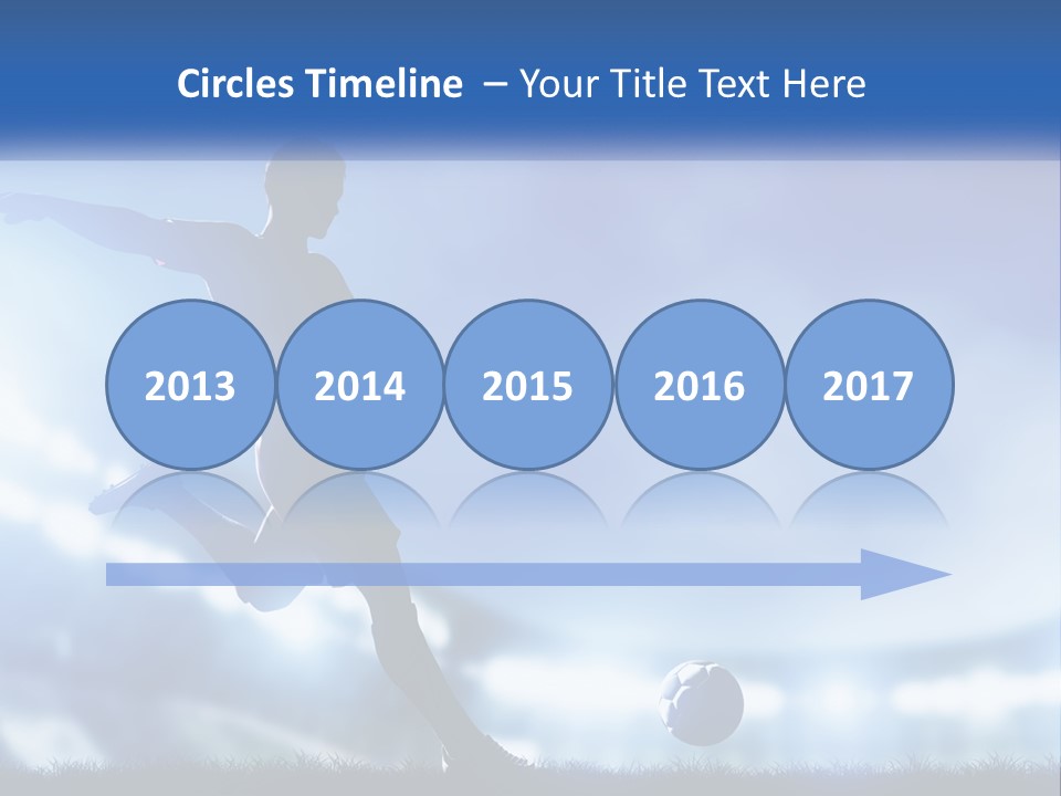 A Silhouette Of A Man Kicking A Soccer Ball PowerPoint Template