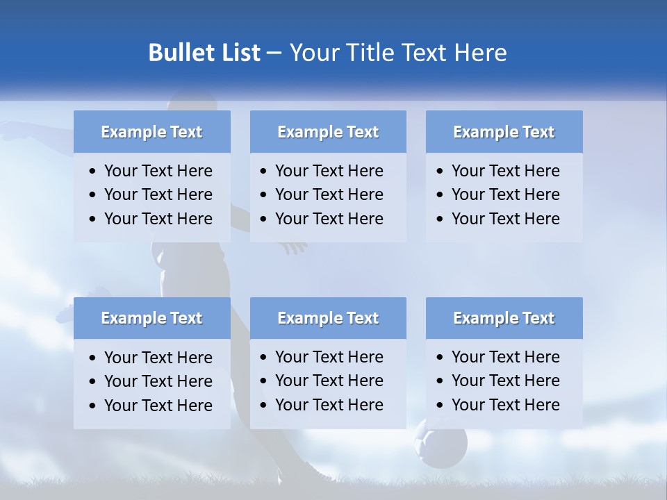 A Silhouette Of A Man Kicking A Soccer Ball PowerPoint Template