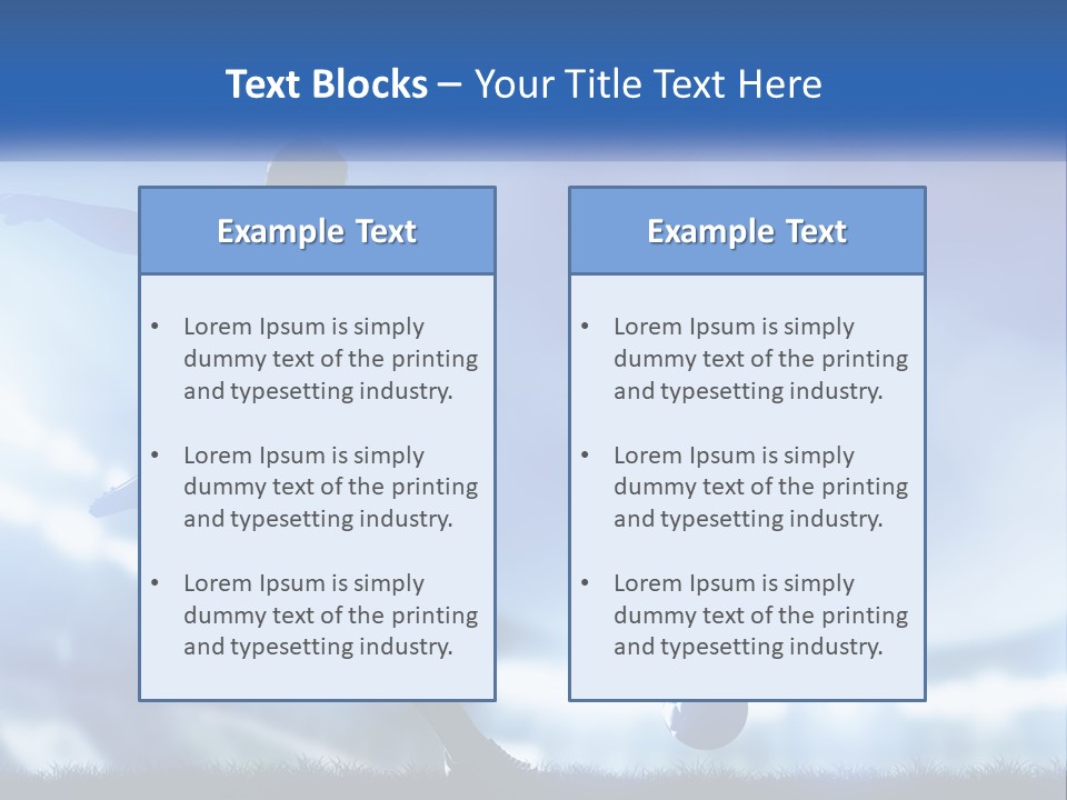 A Silhouette Of A Man Kicking A Soccer Ball PowerPoint Template