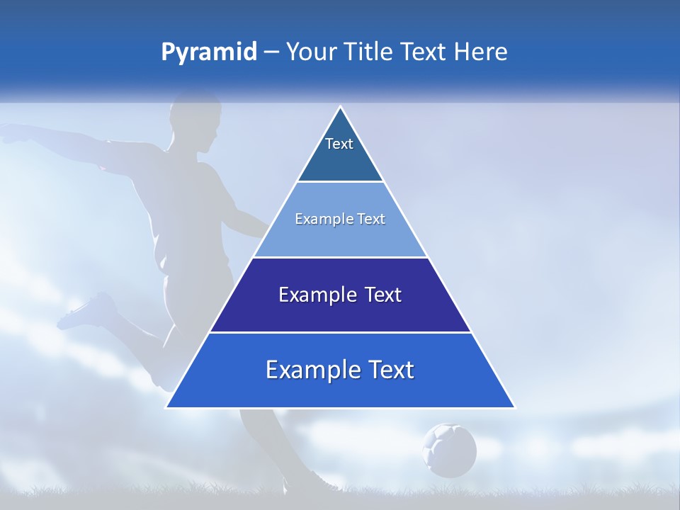 A Silhouette Of A Man Kicking A Soccer Ball PowerPoint Template