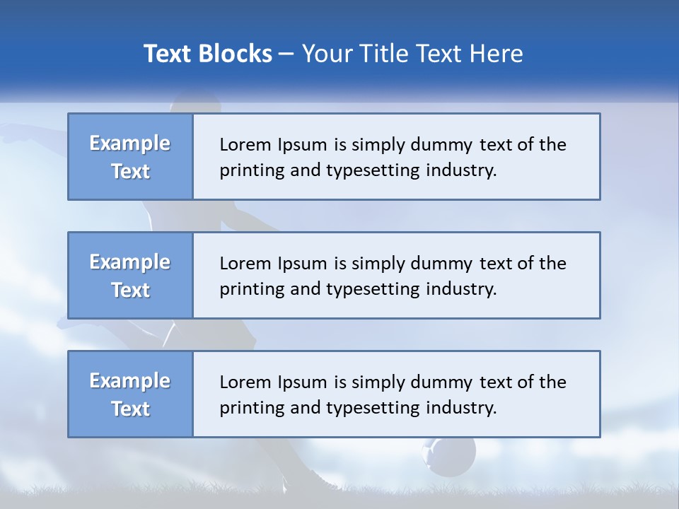 A Silhouette Of A Man Kicking A Soccer Ball PowerPoint Template