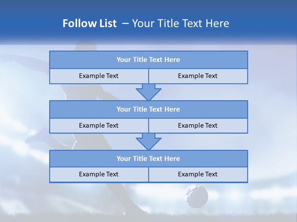 A Silhouette Of A Man Kicking A Soccer Ball PowerPoint Template