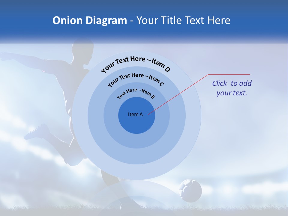 A Silhouette Of A Man Kicking A Soccer Ball PowerPoint Template