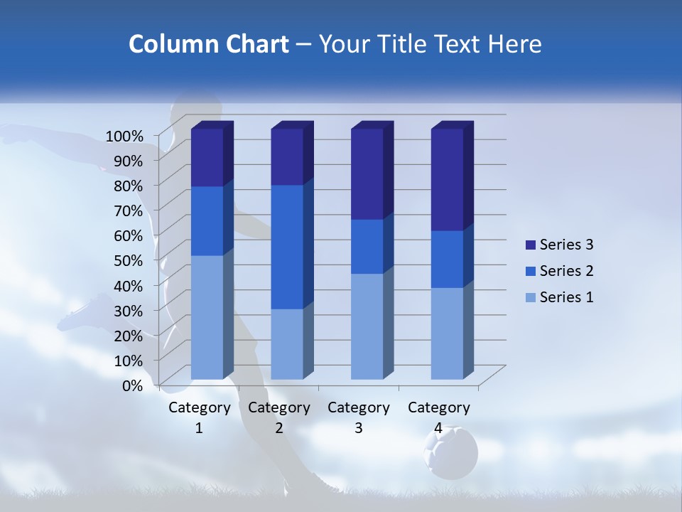 A Silhouette Of A Man Kicking A Soccer Ball PowerPoint Template