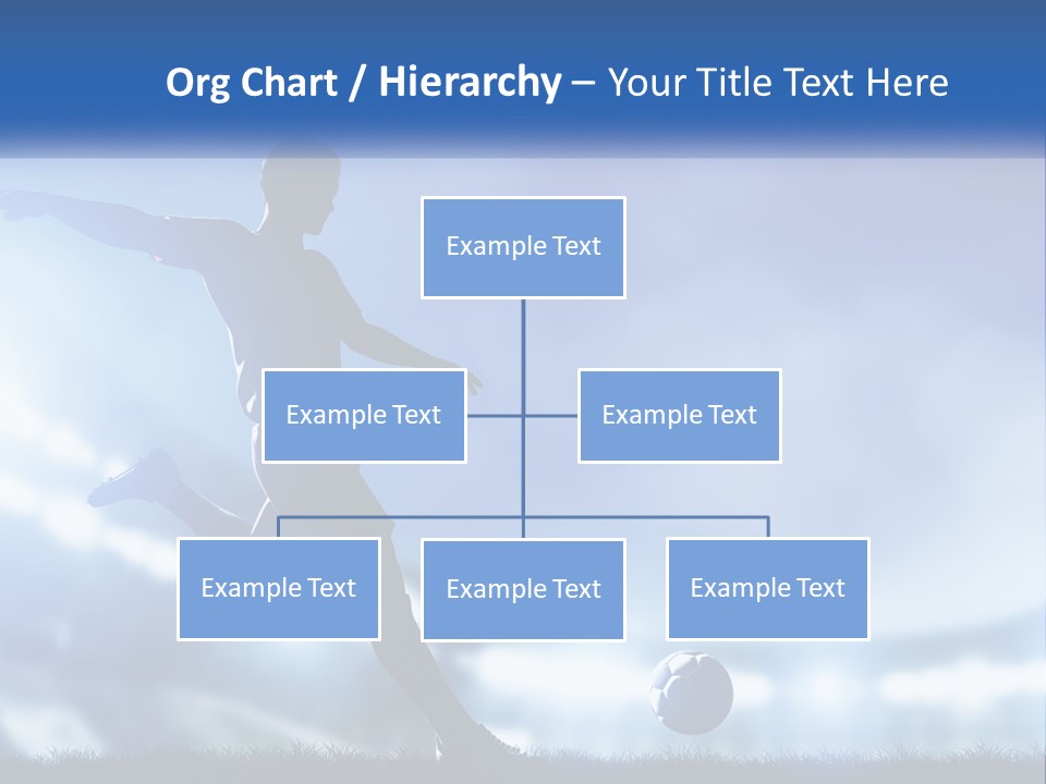A Silhouette Of A Man Kicking A Soccer Ball PowerPoint Template