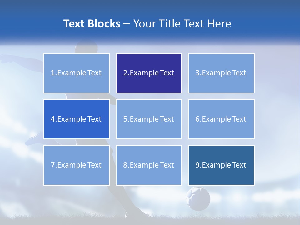 A Silhouette Of A Man Kicking A Soccer Ball PowerPoint Template