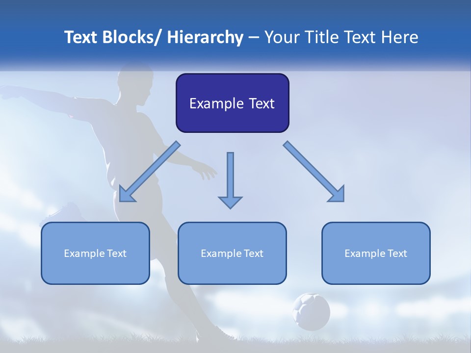 A Silhouette Of A Man Kicking A Soccer Ball PowerPoint Template