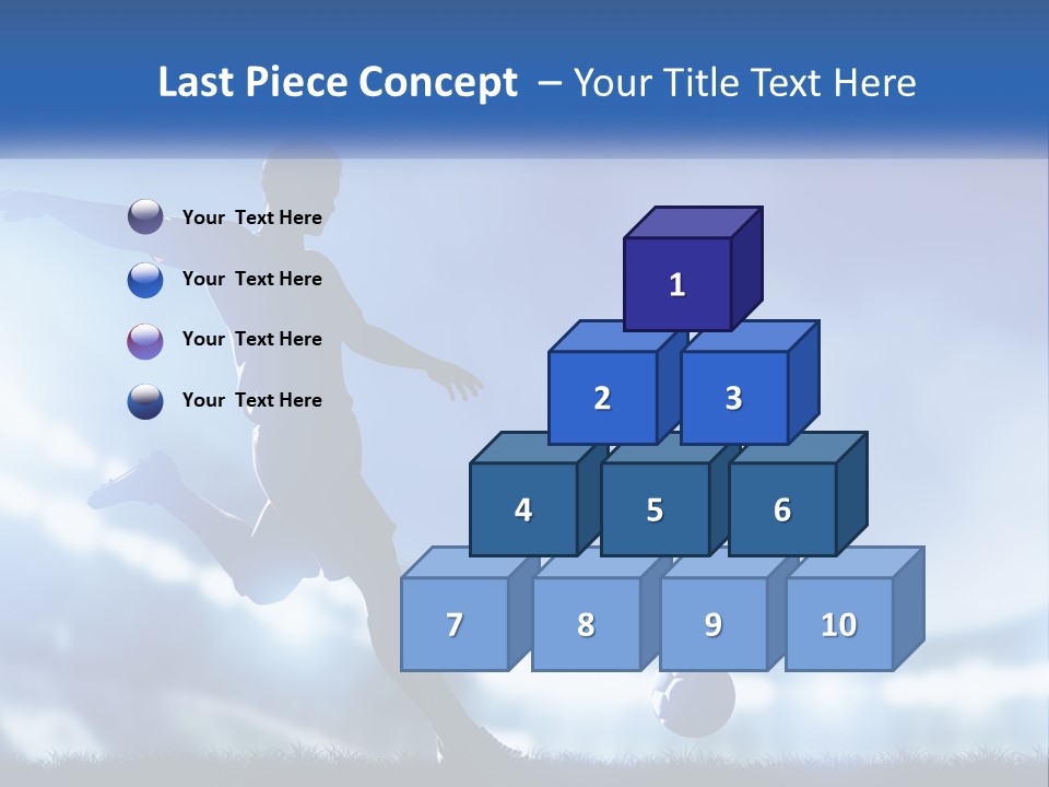 A Silhouette Of A Man Kicking A Soccer Ball PowerPoint Template