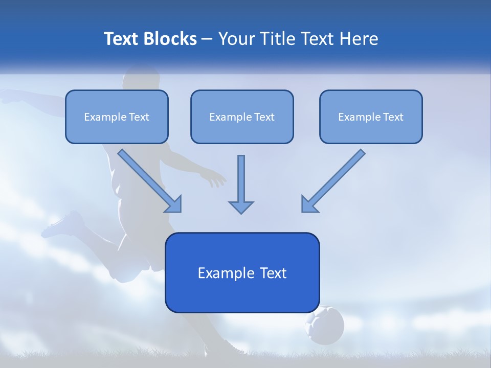 A Silhouette Of A Man Kicking A Soccer Ball PowerPoint Template