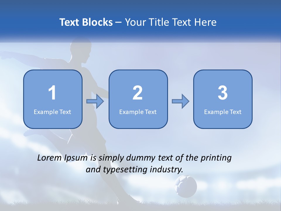 A Silhouette Of A Man Kicking A Soccer Ball PowerPoint Template