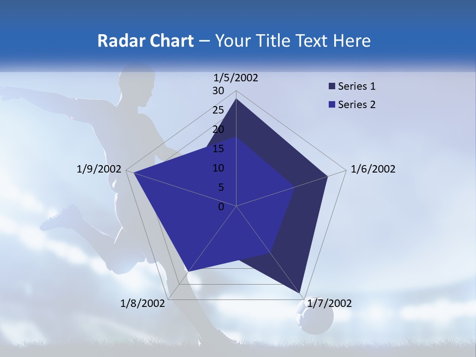 A Silhouette Of A Man Kicking A Soccer Ball PowerPoint Template