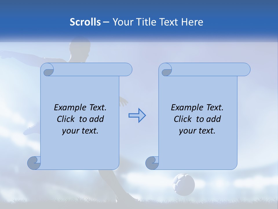 A Silhouette Of A Man Kicking A Soccer Ball PowerPoint Template