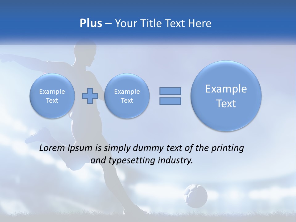A Silhouette Of A Man Kicking A Soccer Ball PowerPoint Template