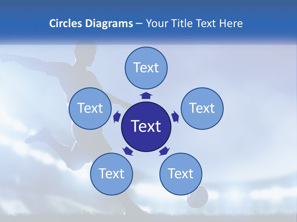 A Silhouette Of A Man Kicking A Soccer Ball PowerPoint Template