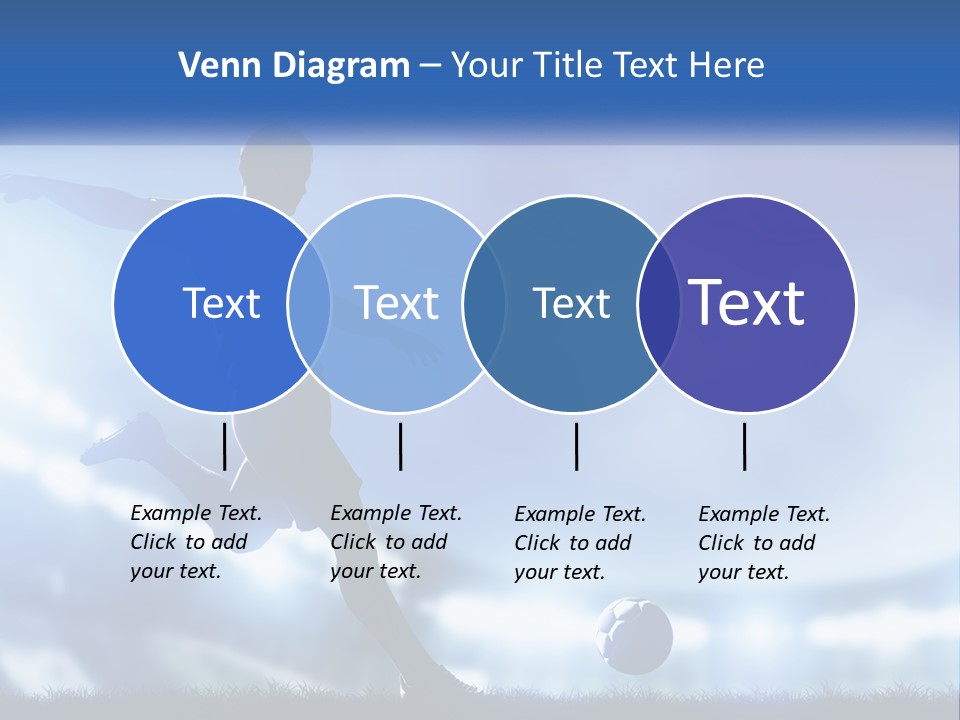 A Silhouette Of A Man Kicking A Soccer Ball PowerPoint Template