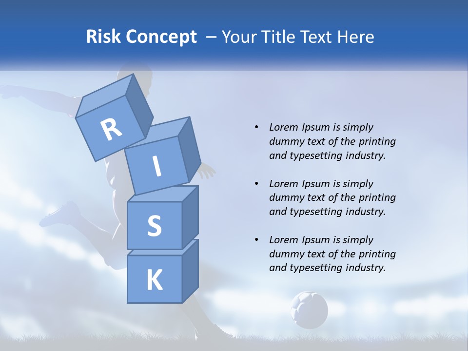 A Silhouette Of A Man Kicking A Soccer Ball PowerPoint Template