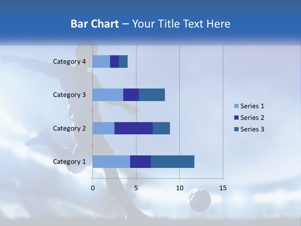 A Silhouette Of A Man Kicking A Soccer Ball PowerPoint Template
