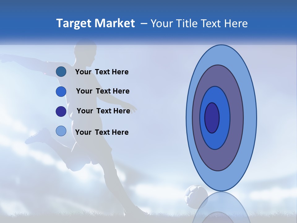 A Silhouette Of A Man Kicking A Soccer Ball PowerPoint Template