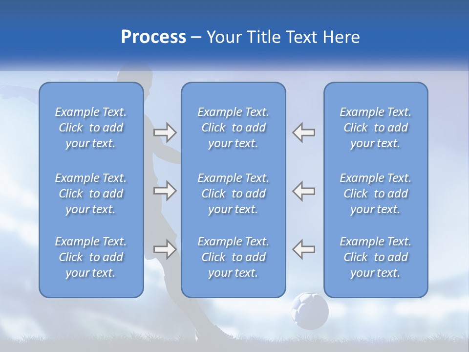 A Silhouette Of A Man Kicking A Soccer Ball PowerPoint Template
