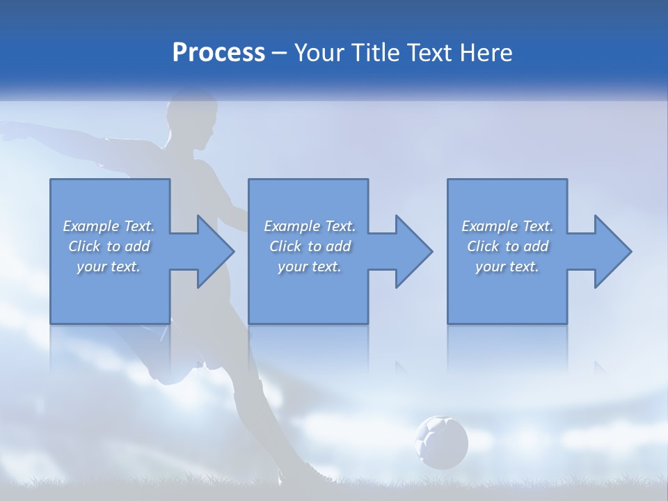 A Silhouette Of A Man Kicking A Soccer Ball PowerPoint Template