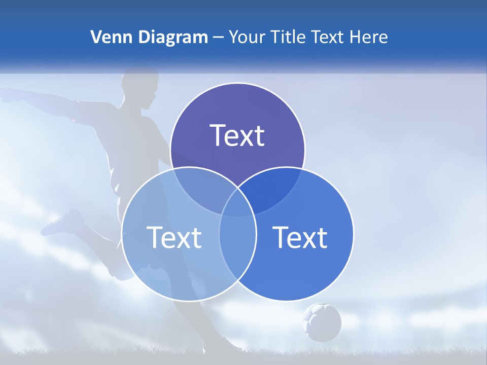 A Silhouette Of A Man Kicking A Soccer Ball PowerPoint Template