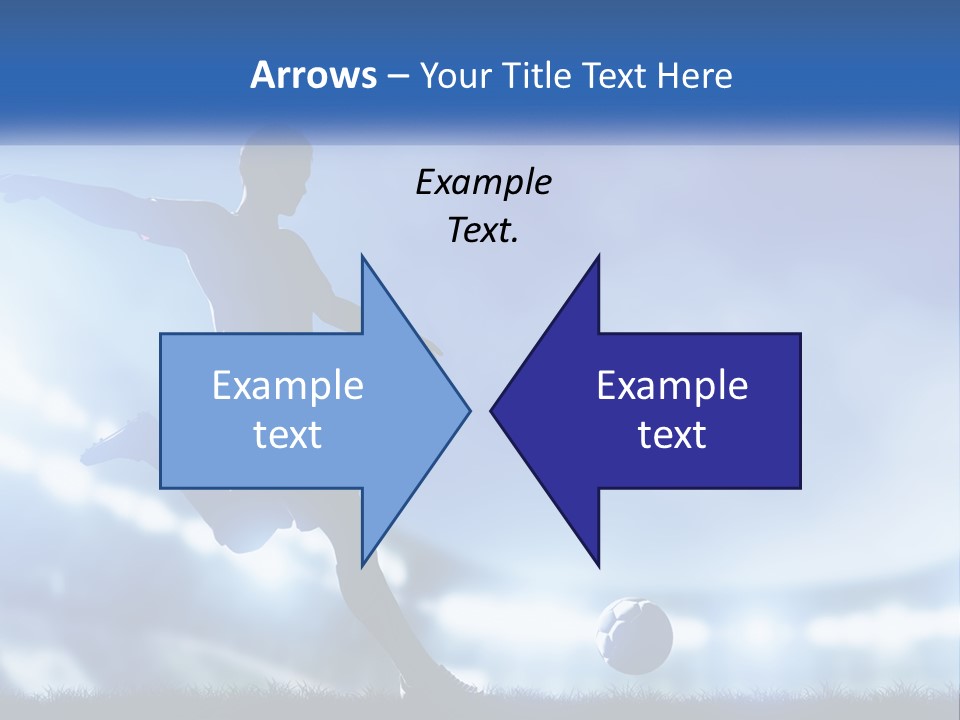 A Silhouette Of A Man Kicking A Soccer Ball PowerPoint Template