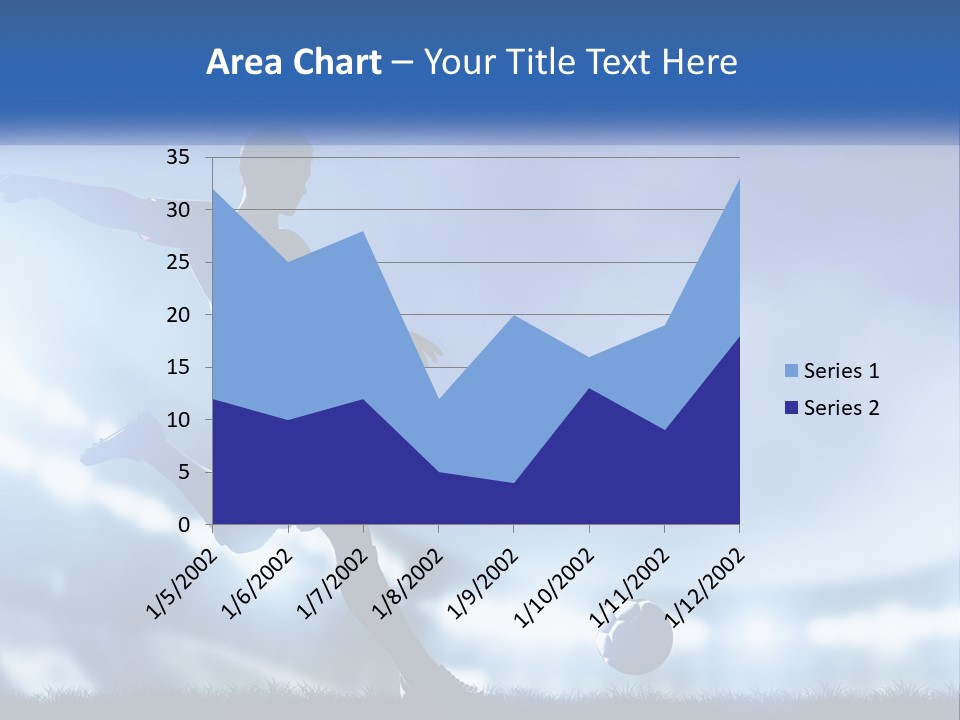 A Silhouette Of A Man Kicking A Soccer Ball PowerPoint Template