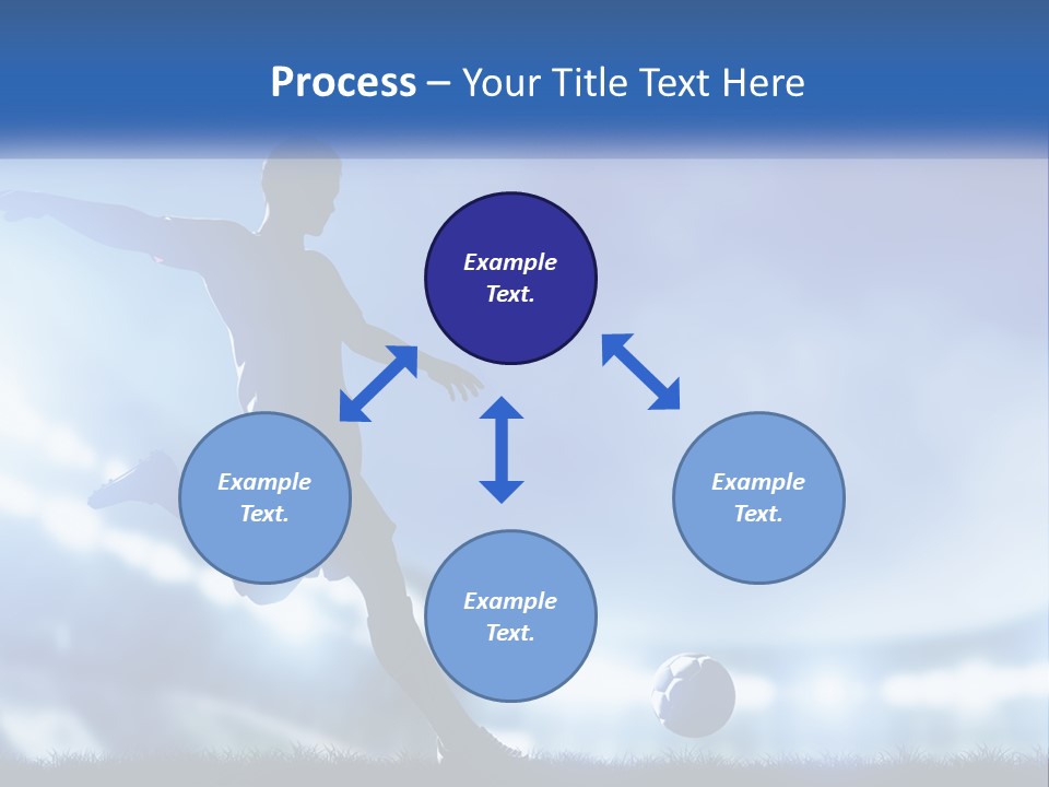 A Silhouette Of A Man Kicking A Soccer Ball PowerPoint Template
