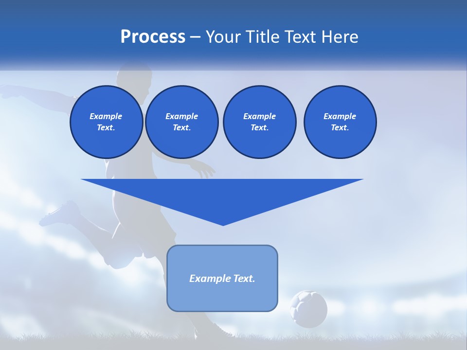 A Silhouette Of A Man Kicking A Soccer Ball PowerPoint Template