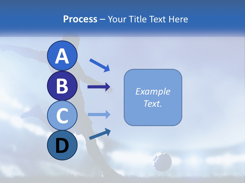 A Silhouette Of A Man Kicking A Soccer Ball PowerPoint Template