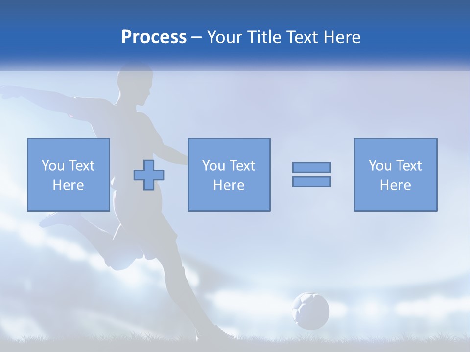 A Silhouette Of A Man Kicking A Soccer Ball PowerPoint Template