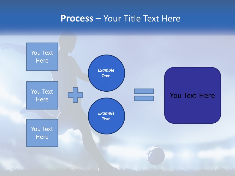 A Silhouette Of A Man Kicking A Soccer Ball PowerPoint Template