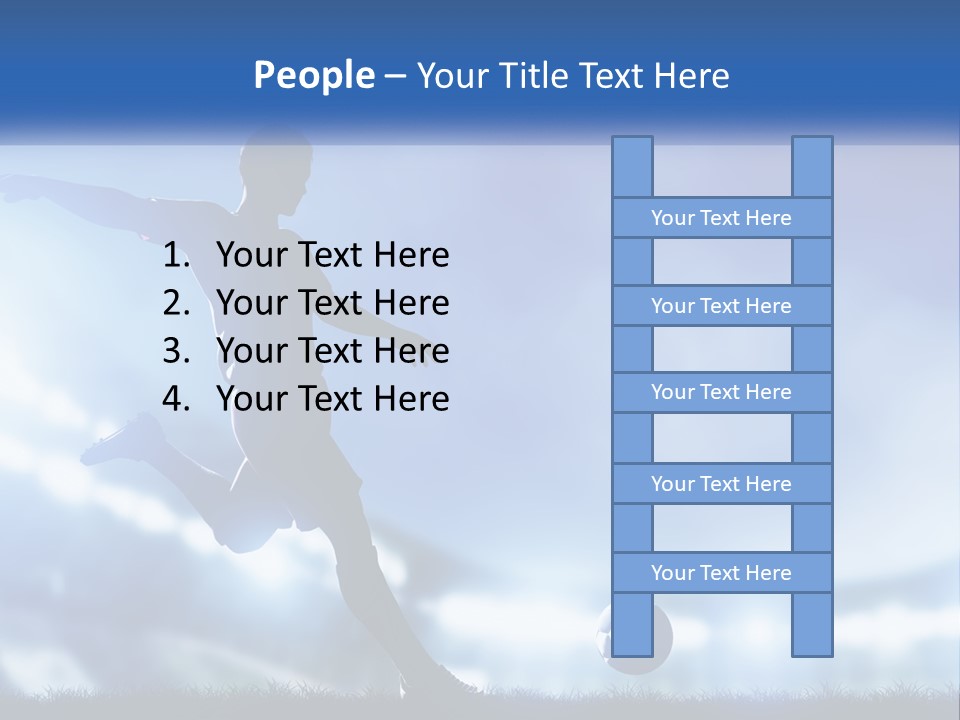 A Silhouette Of A Man Kicking A Soccer Ball PowerPoint Template