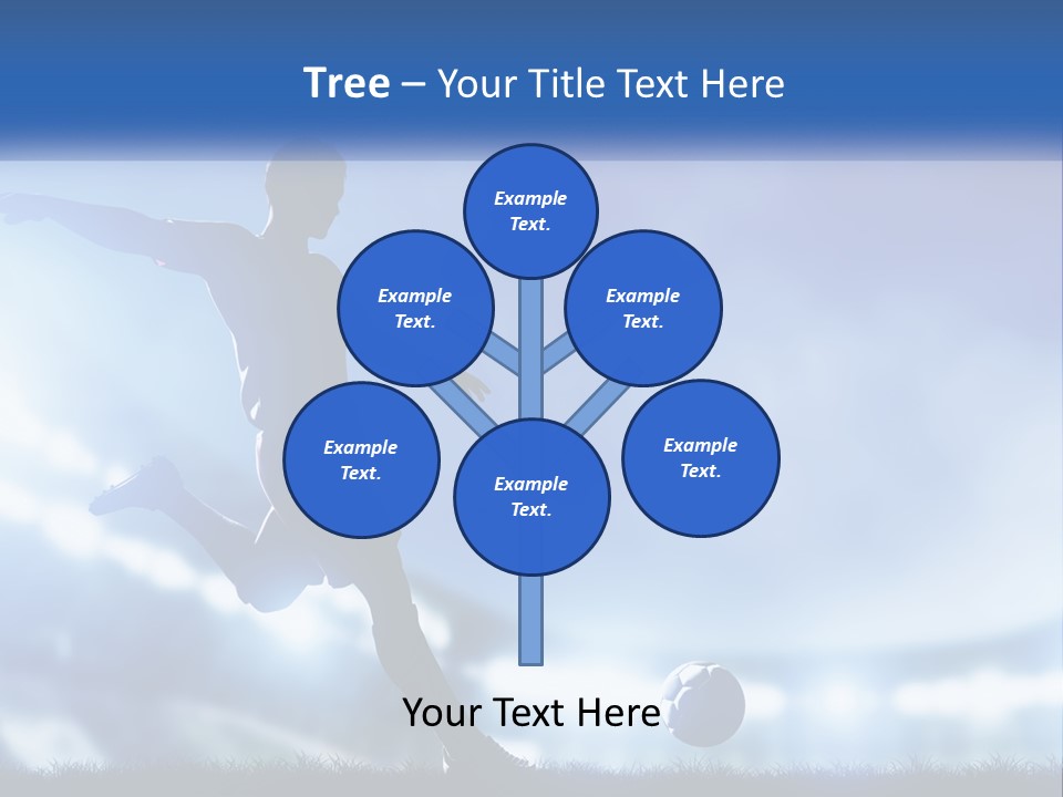 A Silhouette Of A Man Kicking A Soccer Ball PowerPoint Template