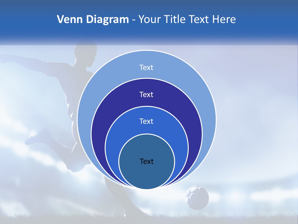 A Silhouette Of A Man Kicking A Soccer Ball PowerPoint Template