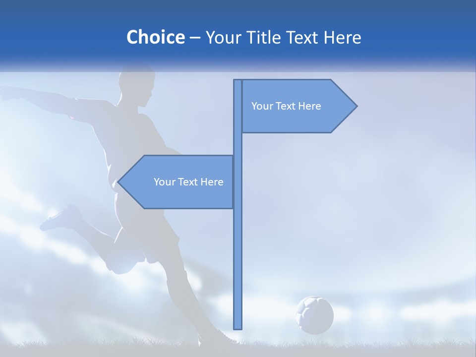 A Silhouette Of A Man Kicking A Soccer Ball PowerPoint Template