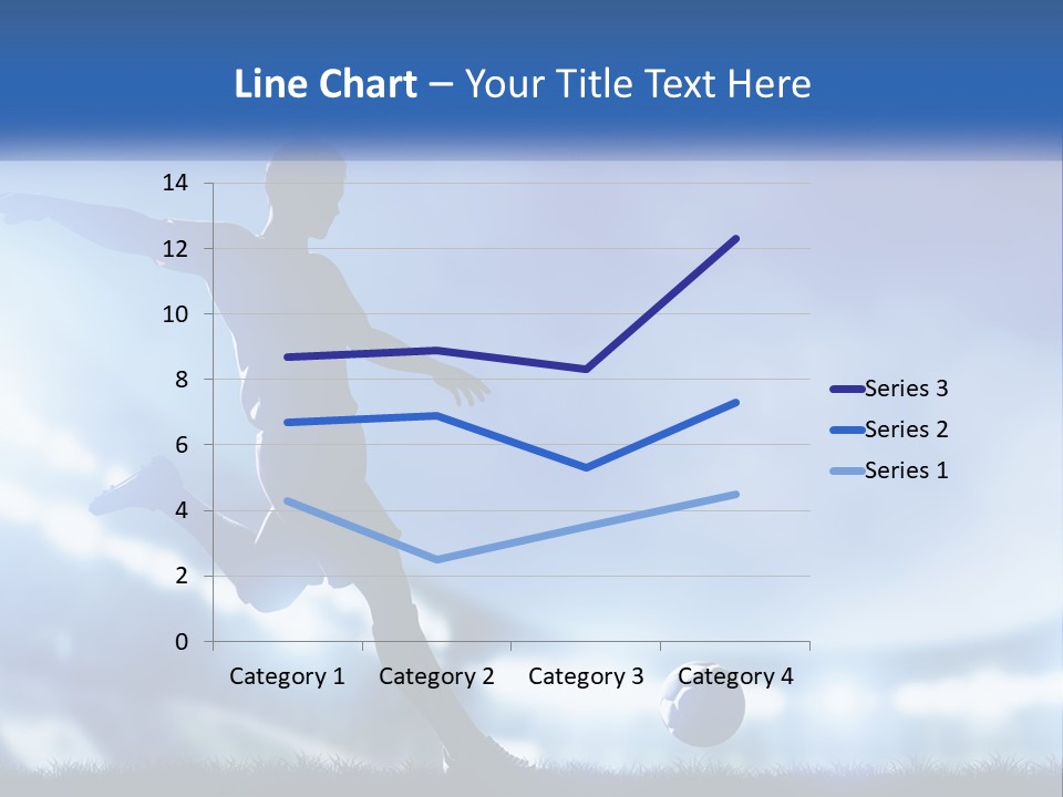A Silhouette Of A Man Kicking A Soccer Ball PowerPoint Template