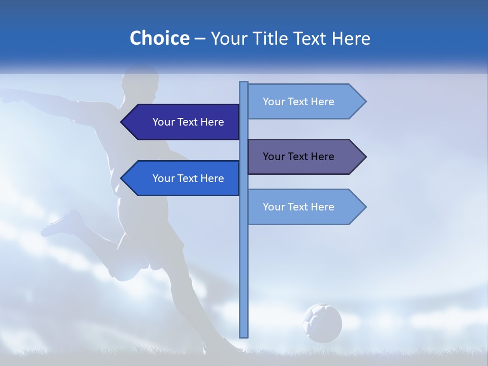 A Silhouette Of A Man Kicking A Soccer Ball PowerPoint Template