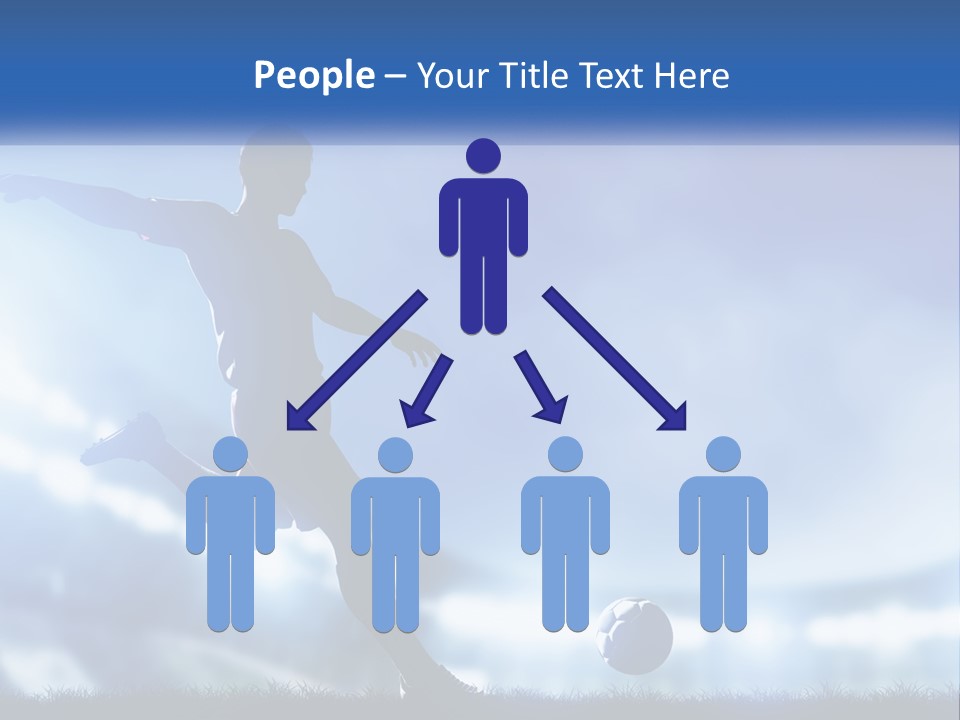 A Silhouette Of A Man Kicking A Soccer Ball PowerPoint Template