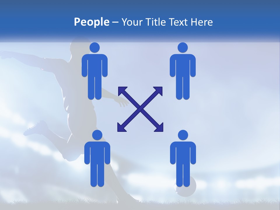 A Silhouette Of A Man Kicking A Soccer Ball PowerPoint Template