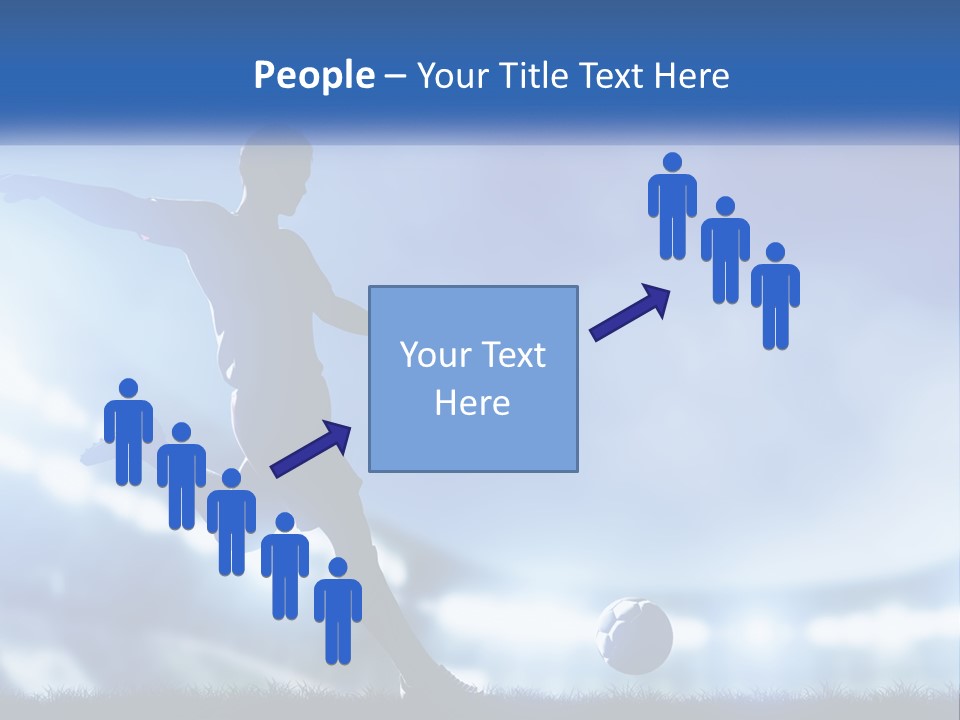 A Silhouette Of A Man Kicking A Soccer Ball PowerPoint Template