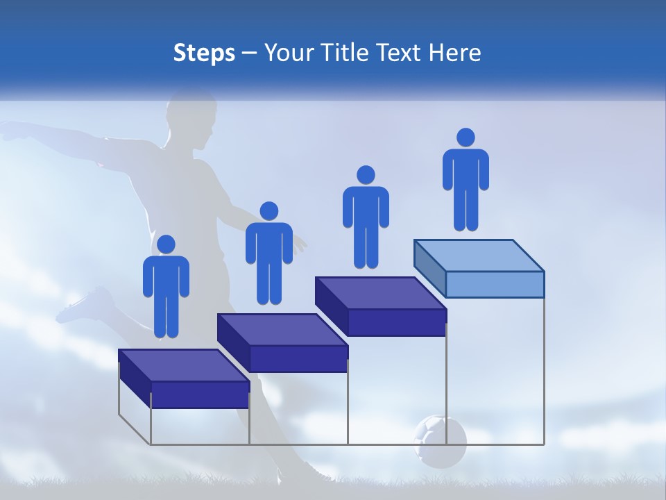 A Silhouette Of A Man Kicking A Soccer Ball PowerPoint Template