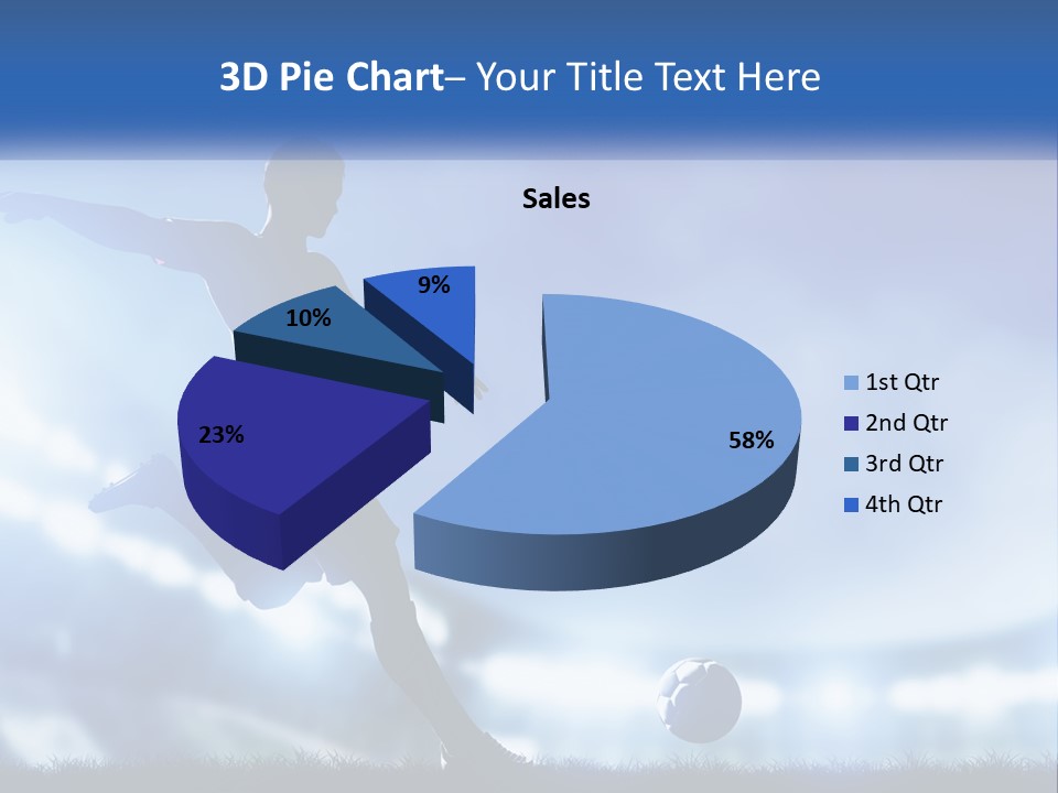 A Silhouette Of A Man Kicking A Soccer Ball PowerPoint Template