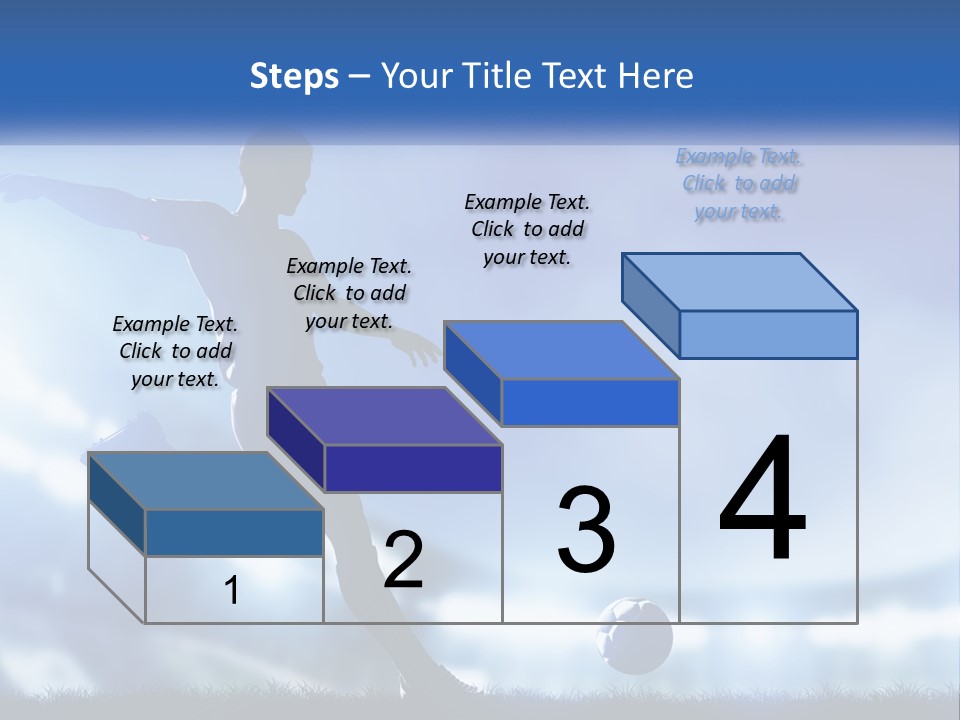 A Silhouette Of A Man Kicking A Soccer Ball PowerPoint Template