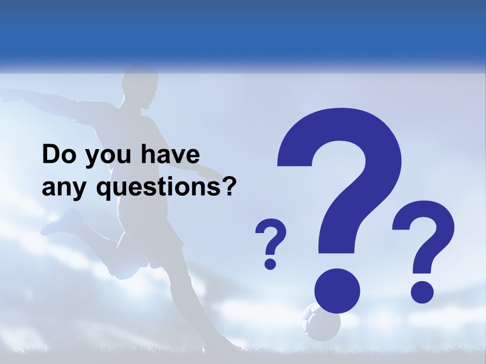 A Silhouette Of A Man Kicking A Soccer Ball PowerPoint Template