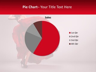 A Woman In A Red Dress Is Dancing PowerPoint Template