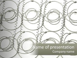 A Group Of Metal Rings On A White Background PowerPoint Template